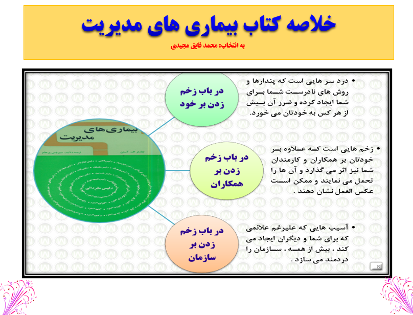 معرفی  کتاب بیماری های مدیریت بخش اول